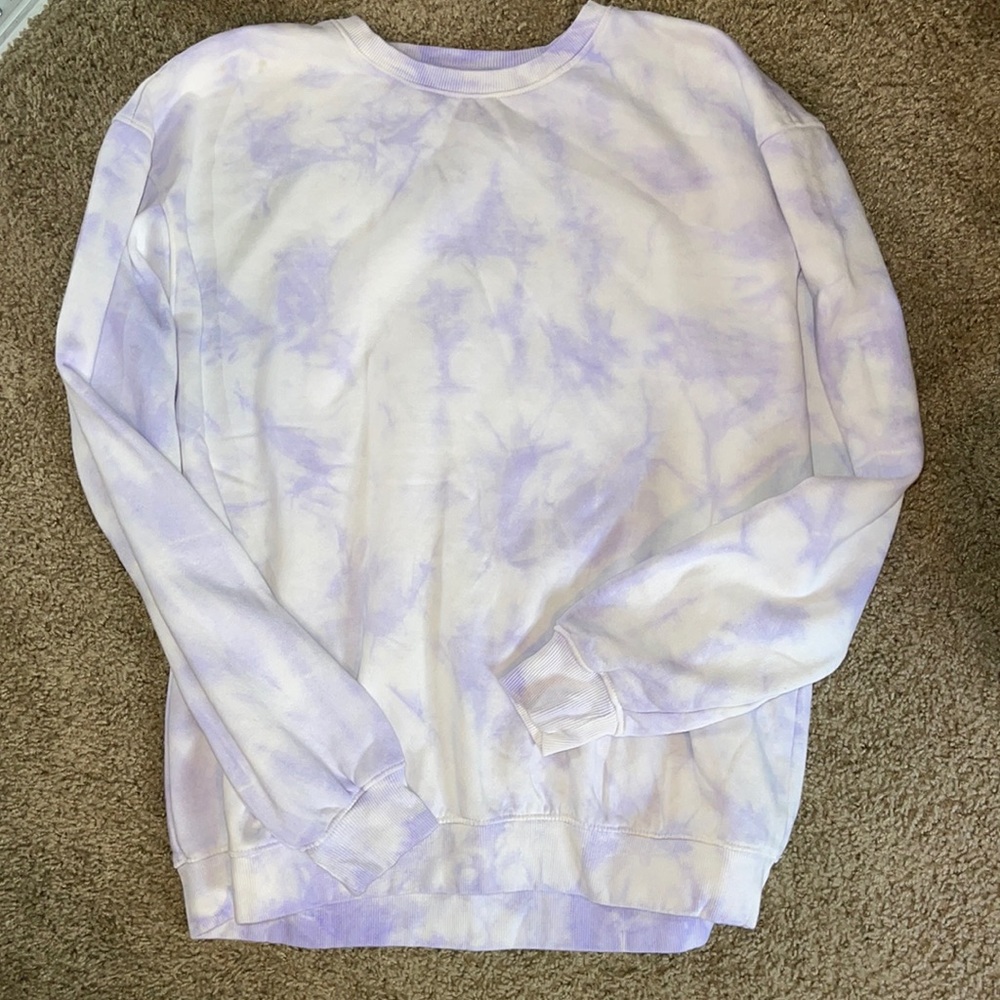 Plain purple tie die sweatshirt